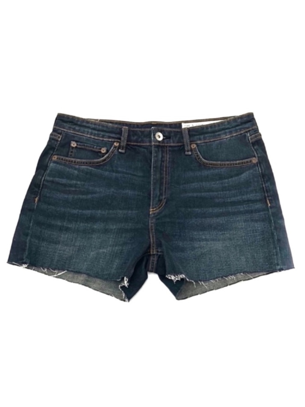 Rag & Bone Low-Rise Dre Short denim cutoff frayed hem Jean shorts Y2K size 27